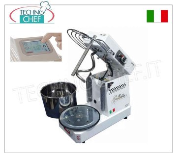 Famag Grilletta - Pétrin à spirale haute hydratation 6 kg (cuve de 11 l), dim. mm 510 x 290 x 450 h