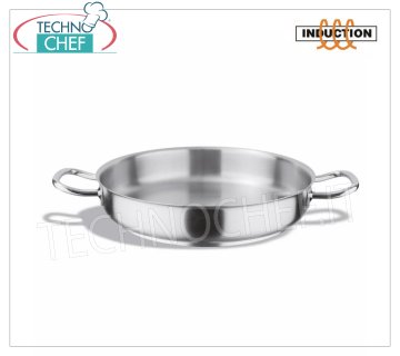 Poêle inox à 2 anses, pour induction,