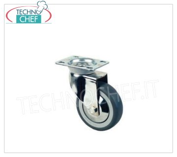 Roulette pivotante sans frein ni plaque pour table armoire