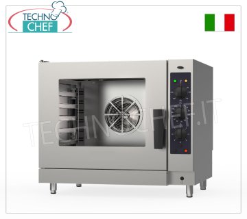 Four à gaz à convection et vapeur pour 6 plaques GN 1/1 (mm 325x530), Dim.mm 860x720x740h