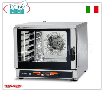 TECNODOM - Four électrique à convection et à vapeur, 5 plaques GN 1/1 ou 60x40 cm, dim.mm 840x920x755h