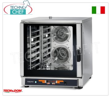 TECNODOM - Four électrique à convection et vapeur, 7 plaques GN 1/1 ou 60x40 cm, dim.mm 840x920x935h