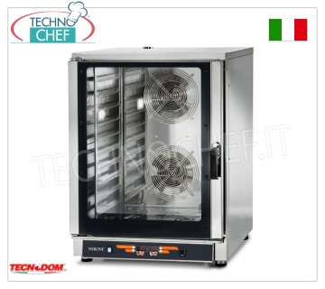 TECNODOM - Four électrique à convection et vapeur, 10 plaques GN 1/1 ou 60x40 cm, dim.mm 840x920x1155h