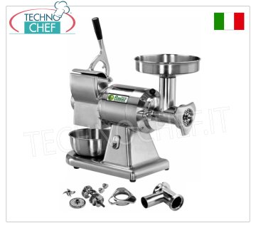 FIMAR - Hachoir-râpe à viande - Type 12 Professionnel, avec HACHOIR À VIANDE EN ALUMINIUM - Totalement DÉMONTABLE,
