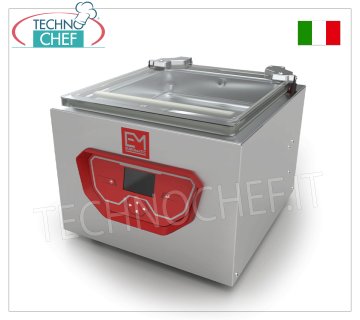 Machine sous vide professionnelle à cloche, barre de soudure de 30 cm, chambre de 31x35x12h cm, mod. E-VAC30
