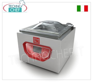 Machine sous vide professionnelle à cloche, chambre mm 310 x 350 x 190 h, barre de soudure 300 mm, pompe à vide 10 m³/h