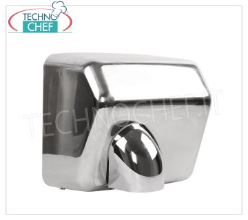 Sèche-mains électrique avec bec verseur, jet d'air : 60 secondes, température : 60 °C/70 °C