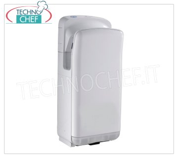Sèche-mains électrique, insertion automatique des mains, jet d'air : 7 secondes avec arrêt automatique