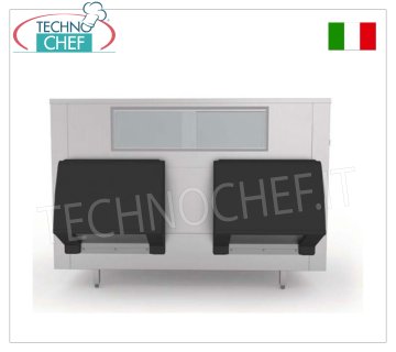 Stockage de glace, hautement isolé, capacité 1060 kg, poids 212 kg, dim.mm.1830x1470x1290h