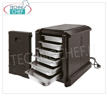 CONTENEUR ISOTHERME en POLYPROPYLÈNE pour bacs GN 1/1 avec prise de courant