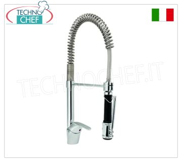 Rubinetto miscelatore monoforo H 530 mm, con asta girevole e doccia light