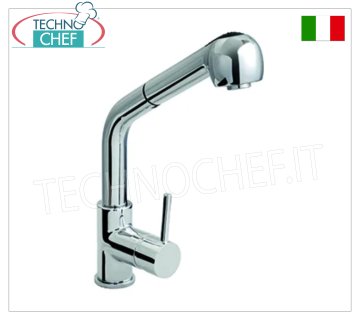 Mitigeur vertical monotrou avec douchette extractible