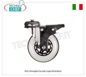 KIT 4 roues élastiques dont 2 avec frein