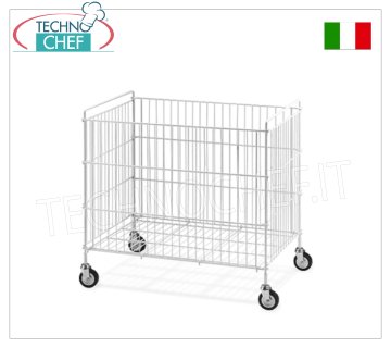 Chariots à linge pliants en acier plastifié, dim.mm.800x510x750h