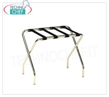 Porte-bagages à structure pliante en tube d'acier laitonné, sans bord, dim.mm 560x400x620h