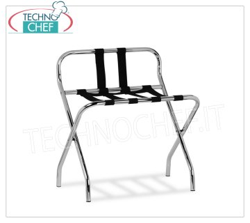 Porte-bagages avec structure pliable en tube d'acier chromé, avec côté, dim.mm 560x400x620h