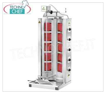 GYROS ÉLECTRIQUES avec 10 RÉSISTANCES, tige de cuisson de 760 mm de hauteur