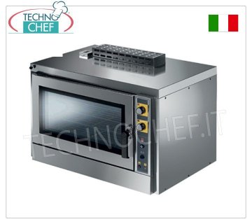 Four à convection GAZ pour 5 plaques Gastro-Norm 1/1 (325x530 mm), commandes MÉCANIQUES avec humidificateur, dim. 960x760x740h mm
