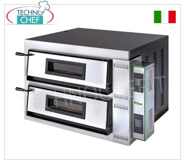 FIMAR - Four à pizza électrique pour 6+6 pizzas de 35cm, 2 chambres indépendantes de 72x108cm,