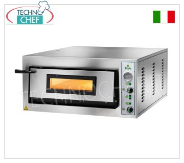 FIMAR - Four à pizza électrique pour 4 pizzas de 30 cm, 1 chambre de 61x61 cm,