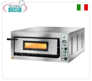 FIMAR - Four à pizza électrique pour 6 pizzas de 30 cm, 1 chambre 61 x 91,5 cm - Commandes mécaniques