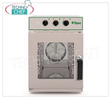 FIMAR - FOUR À CONVECTION À VAPEUR DIRECTE, ÉLECTROMÉCANIQUE, 6 PLAQUES GN 2/3 (353x325 mm), dim.mm.532x690x748h