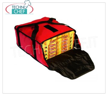 Technochef - Sac thermique pour le transport de cartons de pizza Ø 33 cm Sac isotherme pour transporter jusqu'à 5 boîtes à pizza Ø 33 cm - dim. extérieur mm. 360x360x170h