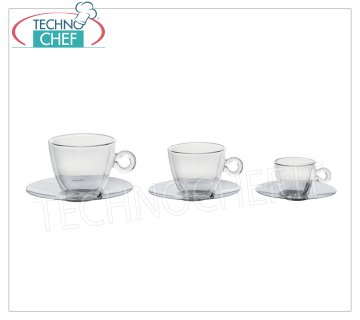 Café en verre - tasses à cappuccino TASSE À CAFÉ AVEC PLAT EN ACIER INOXYDABLE, LUIGI BORMIOLI, Collection Duos Termico