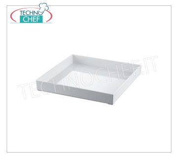 Fête - Happy Hour Plateau pour FINGER FOOD en plastique blanc, Cm.30x30x4h