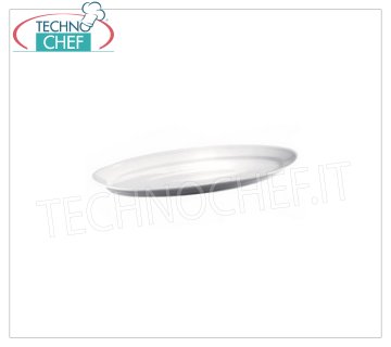MPS PORCELLANE SARONNO - Plateau ovale pour présentation de poisson en porcelaine blanche, cm.70x32