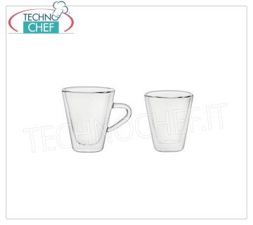 Café en verre - tasses à cappuccino TASSE À CAFÉ, LUIGI BORMIOLI, Collection Duos Thermal