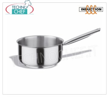 Casserole basse en INOX, 1 poignée, pour induction,