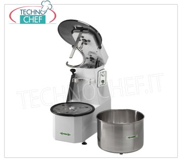Fimar - Pétrin à Spirale 18 Kg avec Tête Relevable et Cuve Amovible, mod.18CNS Mélangeur à spirale de 18 Kg avec tête relevable et cuve amovible de 22 litres, V.400/3, Kw.0,75, Poids 68 Kg, dimensions mm.670x390x620h