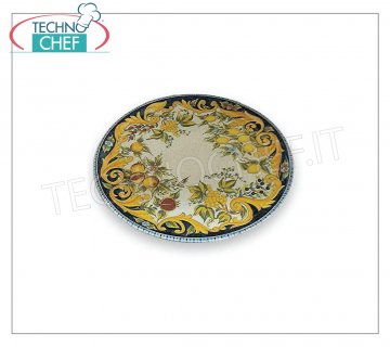 SATURNIA - ASSIETTE À PIZZA - Collection IMPRESSION NUMÉRIQUE TOSCANE en Porcelaine - Plats pour Restaurant PLAT À PIZZA 31 cm, Collection NAPLES - IMPRESSION NUMÉRIQUE TOSCANE, Marque SATURNIA - Peut être acheté en pack de 6 pièces