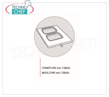 Euromatic - Moule avec 2 empreintes de mm 138X96 Moule en aluminium anticorodal pour le modèle SEAL300, avec 2 cavités pour plateaux de 138x96 mm