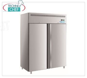 Forcold - Armoire congélateur-congélateur 2 portes, avec monobloc, système enfichable, 1300 lt., Temp.-18°/-22°C, ventilée, Classe E, mod.M-GN1410BT-FC