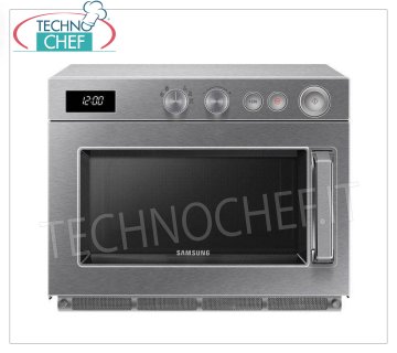 SAMSUNG - Four Micro-ondes Professionnel, Commandes Manuelles, Puissance 1500 W, Chambre GN 2/3 cm 37x37 - mod. CM1519-UR Four à micro-ondes professionnel SAMSUNG, avec COMMANDES MANUELLES, chambre mm.370x370x190h, adapté aux plateaux GN 2/3, puissance 1,5 kW, 5 niveaux de puissance, 2 magnétrons de 750 W, V.230/1, kW.3 ,00, poids 32 Kg, dim.mm.464x557x368h