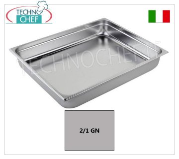 Casseroles Gastronorm GN 2/1 en inox, dim.mm 650x530