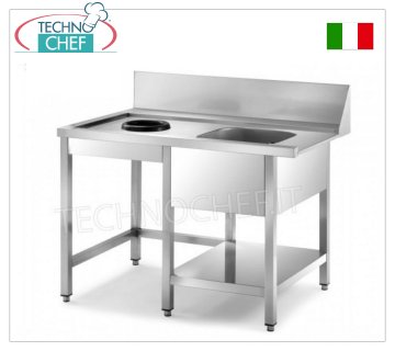 Tables de prélavage pour lave-vaisselle à capot