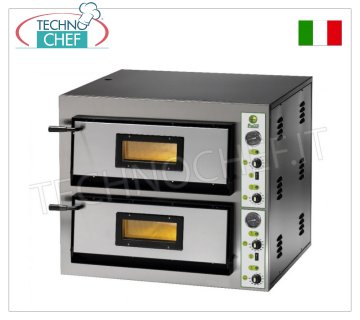 FIMAR - Four à pizza électrique pour 6+6 pizzas, 2 chambres indépendantes de 61x91 cm, commandes mécaniques, mod. FME6+6