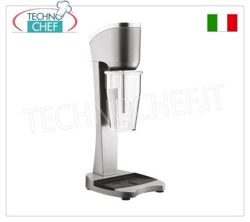 TECHNOCHEF - Fouet à Milkshake Professionnel avec Verre en Polycarbonate, Mod.MP98T