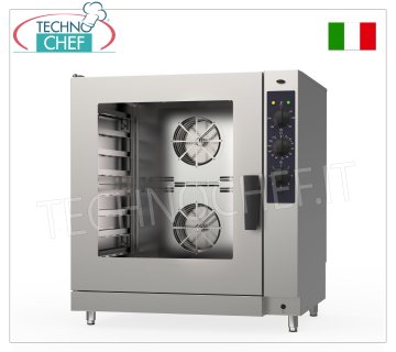 FOUR A GAZ A CONVECTION DIRECTE A VAPEUR POUR PATISSERIE, 8 PLAQUES 600x400 mm, CONTROLES ELECTROMECANIQUES