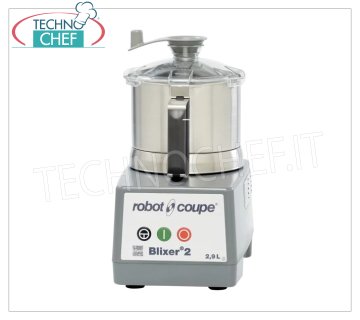 ROBOT COUPE - Blixer 2 Cutter-Homogénéisateur, cuve 2,9 lt, 1 vitesse, dim.mm 210x281x389h