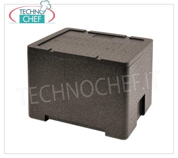 Technochef - RÉCIPIENT ISOTHERME pour bacs GN 1/2 en Polypropylène Conteneur isotherme en polypropylène, ouverture supérieure pour insertion de bacs GN 1/2, dimensions intérieures mm 350x270x215h, dimensions extérieures mm 415x320x285h