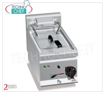 Technochef - FRITEUSE ÉLECTRIQUE DE COMPTOIR, 1 RÉSERVOIR de 10 lt, Mod.E6F10-3B FRITEUSE ÉLECTRIQUE DE COMPTOIR, BERTOS, Ligne PLUS 600, Série FAST FRY, 1 RÉSERVOIR de 10 lt, V.400/3+N, Kw.6,00, Poids 16 Kg, dim.mm.300x600x290h