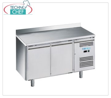 Forcold - Réfrigérateur Réfrigéré, Température -2°/+8°C, 2 Portes et Dosseret, avec Monobloc, Système Plug-in, Classe D, 282 lt., Mod.M-GN2200TN-FC Table Réfrigérée, 2 Portes et Dosseret, avec Monobloc, Système Plug-in, capacité 282 litres, température -2°/+8°C, réfrigération ventilée, Gastronorm 1/1, ÉCOLOGIQUE en Classe C, Gaz R600a, V.230 / 1, Kw.0,275, Poids 88 Kg, dim.mm.1360x700x950h