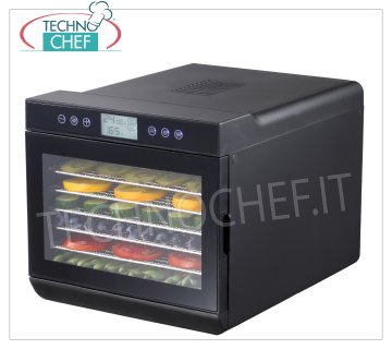 Technochef - SECHE-LEGUMES avec 7 PLATEAUX EN ACIER INOXYDABLE, Mod.229064 SÉCHOIR POUR LÉGUMES avec 7 PLATEAUX EN ACIER INOXYDABLE (étagères) mm 375x300, affichage numérique, température réglable de 35 ° à 70 ° C, V.230 / 1, Kw.0.5, dim.mm.345x450x315h