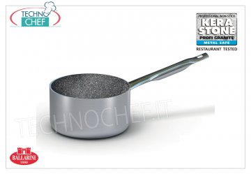 Ballarini - MEDIUM CASSEROLE 1 poignée en aluminium ANTIADHÉSIF, Professionnel Poignée MEDIUM CASSEROLE 1, avec revêtement professionnel ANTIADHÉSIF KERA STONE-PROFI GRANITE HAUTE QUALITÉ, SÉRIE 2800, en alliage ALUMINIUM, diamètre mm.160, hauteur mm.85