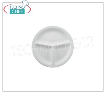 SATURNIA - ASSIETTE 3 COMPARTIMENTS en Porcelaine Blanche