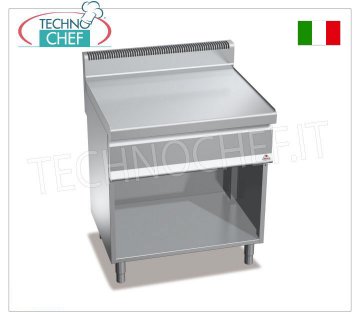 TECHNOCHEF - PLATEAU NEUTRE sur ARMOIRE OUVERTE, 1 module de 800 mm, Mod.N7-8M